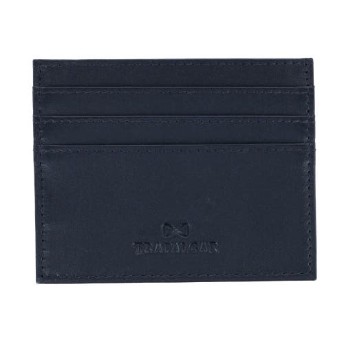 Shop Trafalgar Sergio Genuine Leather Card Case In Black