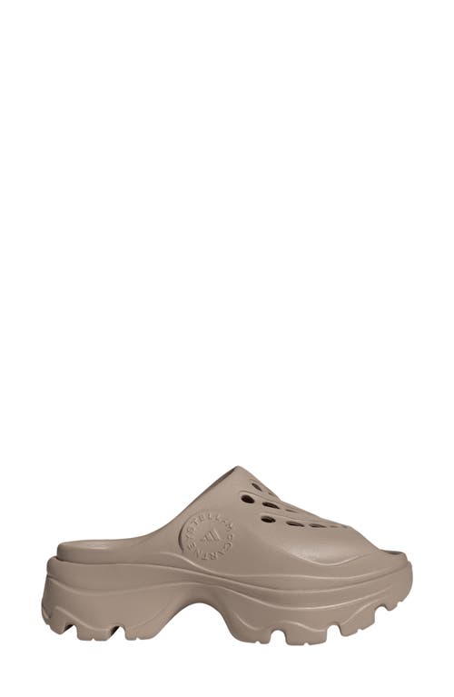 Adidas By Stella Mccartney Sporty Rubber Mule Clogs In Trace Khaki/khaki/khaki