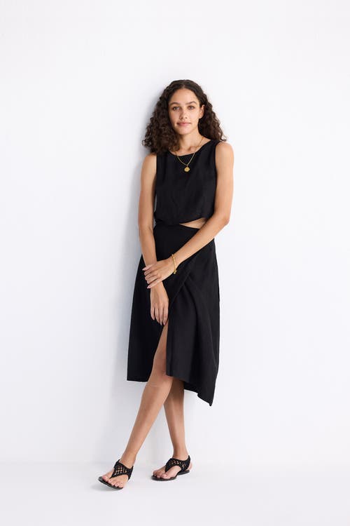 Reistor Boxy Crop Top In Black