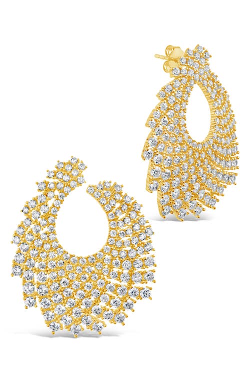 Sterling Forever Viola Cz Statement Stud Earrings In Gold