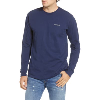Patagonia Line Logo Long Sleeve Responsibili-Tee T-Shirt, Blue