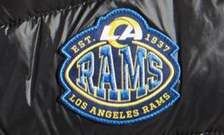 Shop Hugo Boss Boss X Nfl Corner Recycled Polyamide Puffer Vest In Los Angeles Rams Black