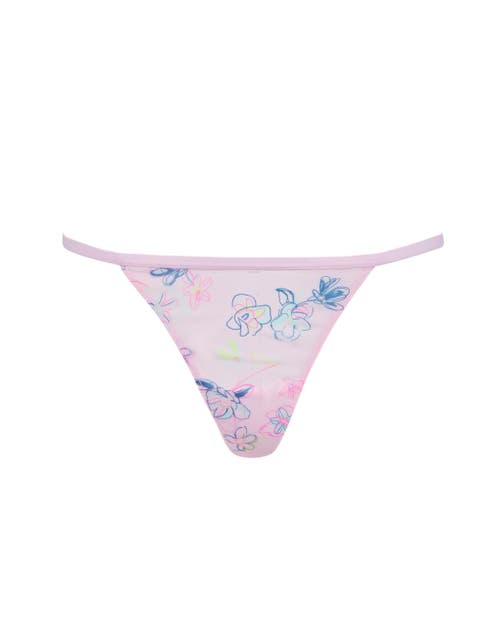 Adore Me Serenity G-string Panties In Floral Pink
