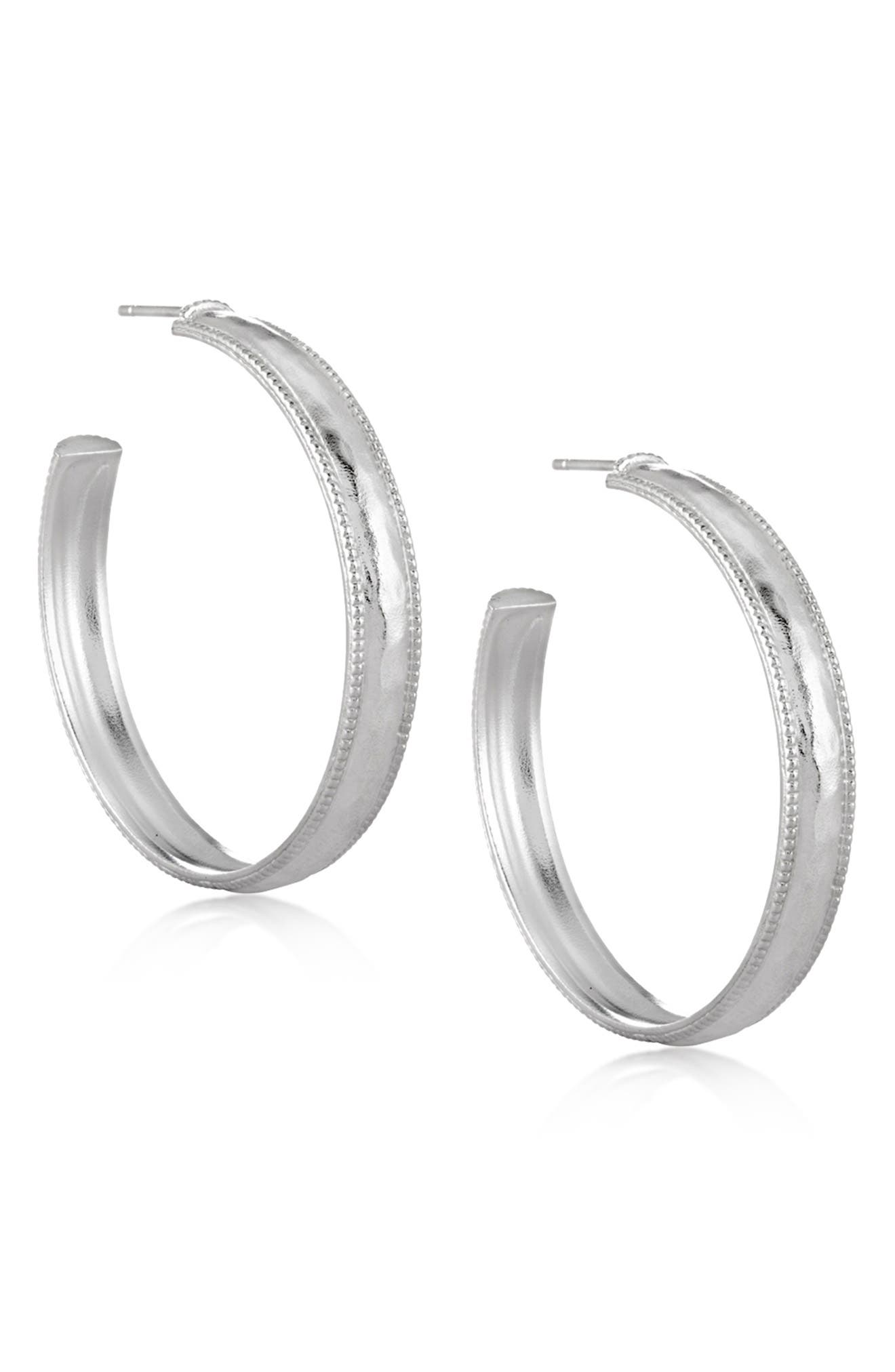 Legend Amrapali Silver Chandini Hoop Earrings In Sterling Silver