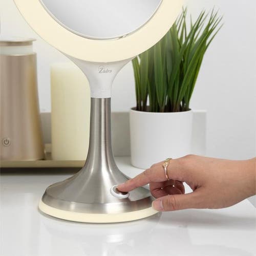 Zadro Mood Therapy Lighted Makeup Mirror With 8x/1x Magnifications In White