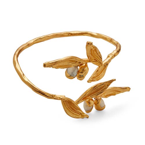 Dhwani Bhansal Haya Bracelet In Gold Plated