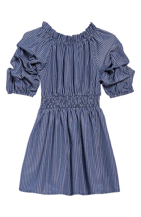 Kids' Stripe Smocked Waist Dress (Little Girl)