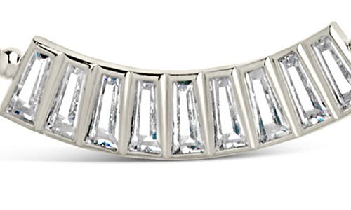 Sterling Forever Lillian Cubic Zirconia Charm Layered Necklace In Silver