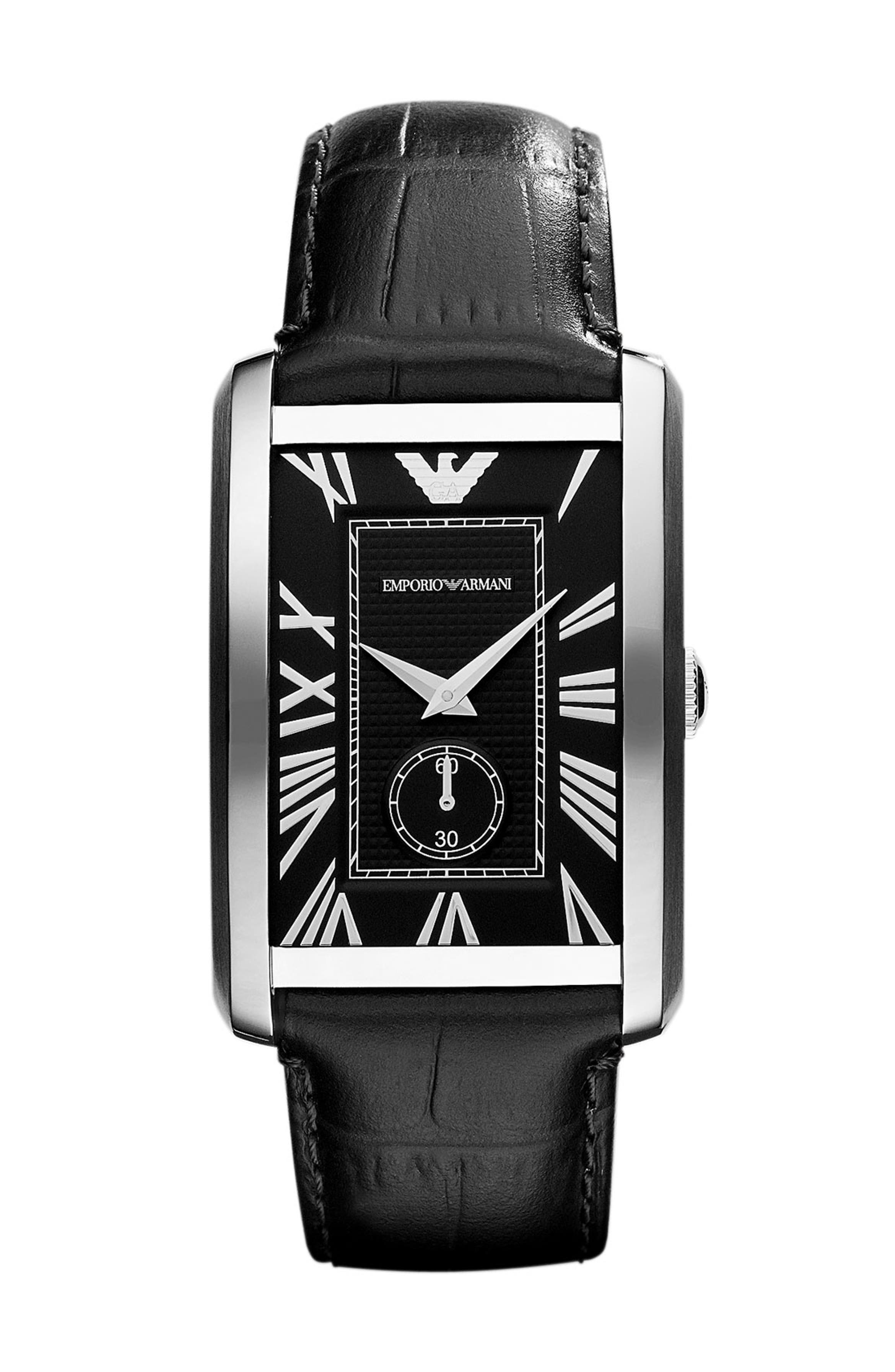 Emporio Armani 'Classic - Large' Rectangular Dial Watch, 31mm x 39mm ...