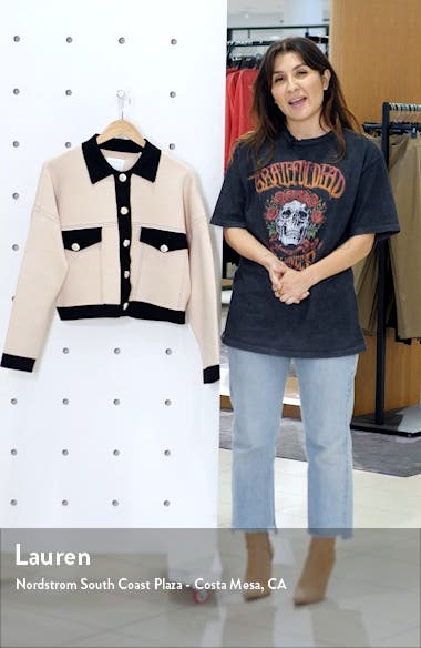 sandro cropped cardigan