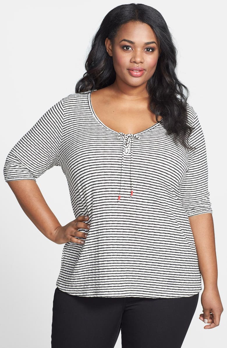 Lucky Brand Striped Top (Plus Size) | Nordstrom