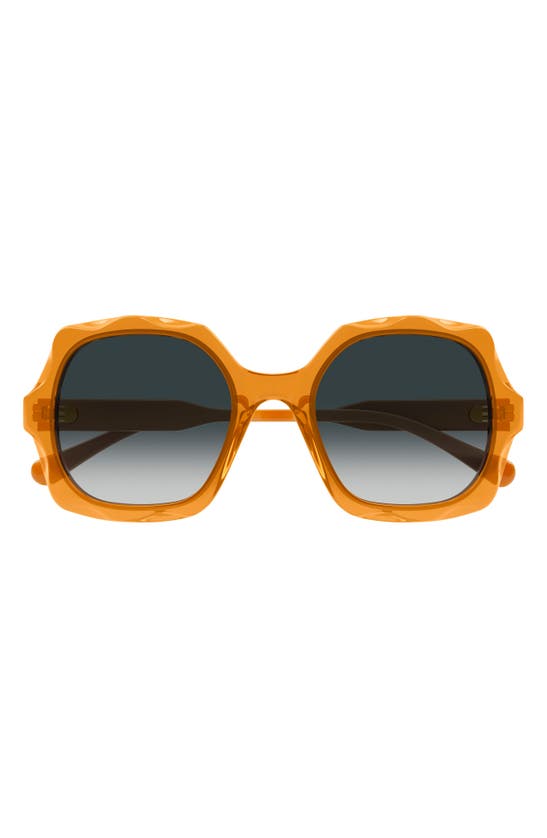 Chloé 53mm Square Sunglasses In Orange