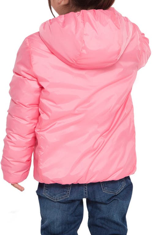 Rokka&rolla Kids' Reversible Lightweight Puffer Jacket In Pink Marble