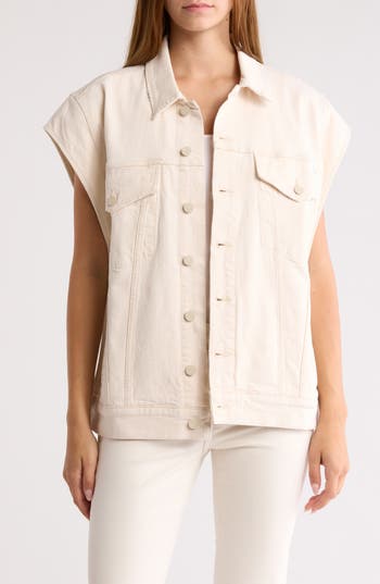 MOTHER MOTHER THE DRIFTER PONCHO CAP SLEEVE DENIM JACKET