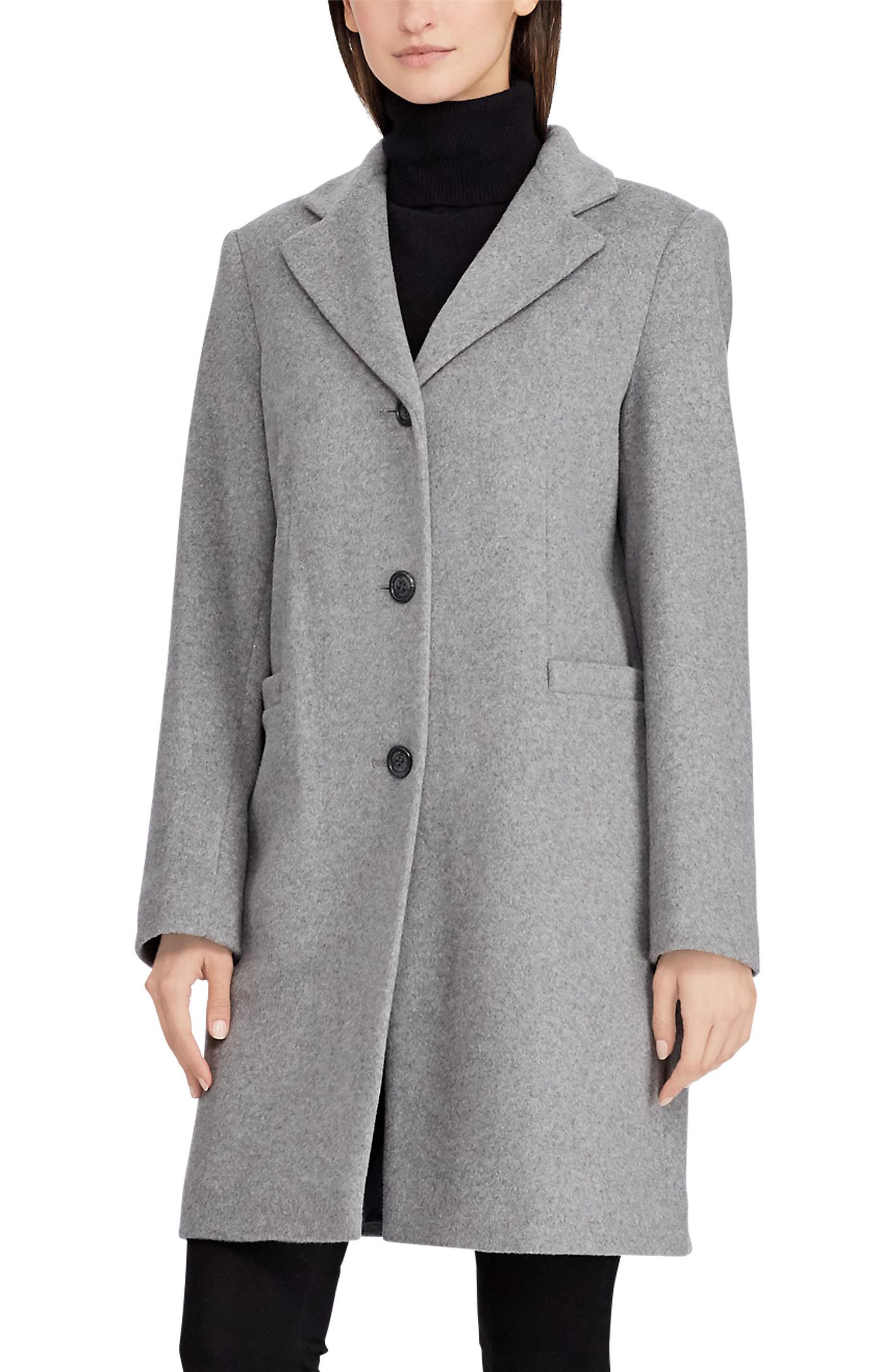 Womens Clothing Coats Short coats Bark Wool Coat in Light Grey Grey 