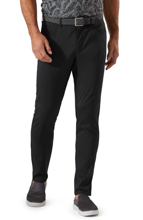 Tommy Bahama IslandZone Stretch Recycled Polyester Performance Pants Black at Nordstrom, X