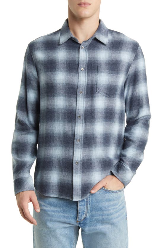 Shop Rails Lennox Plaid Button-up Shirt In Denim Shadow