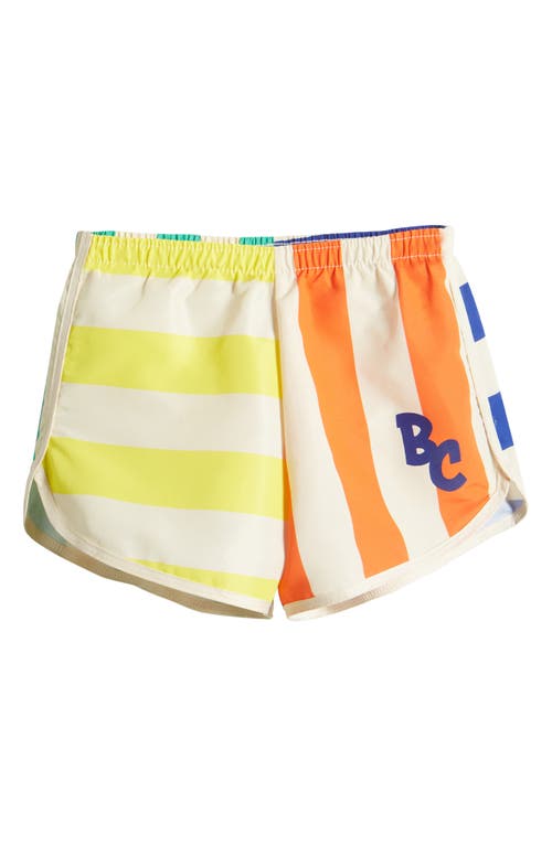 Bobo Choses Kids' Stripe Swim Trunks Ivory Multicolor at Nordstrom, Y