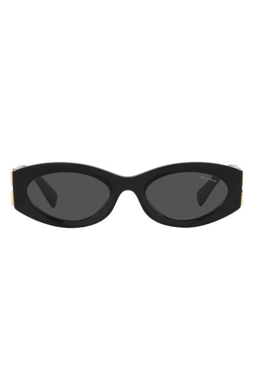 54mm Rectangular Sunglasse in Black