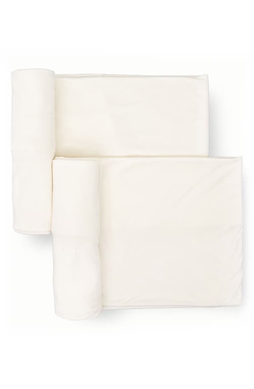little unicorn 2-Pack Knit Swaddle in White at Nordstrom