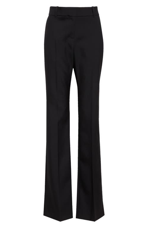 Alexander Mcqueen Bootcut Wool Gabardine Trousers In Black