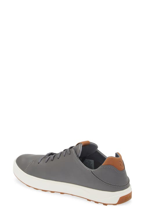 Olukai Wai'alae Waterproof Leather Golf Shoe In Stone/stone