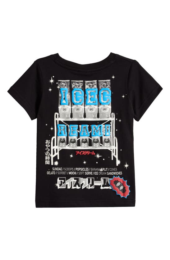 Shop Icecream Kids' Vending Cotton Graphic T-shirt In Black