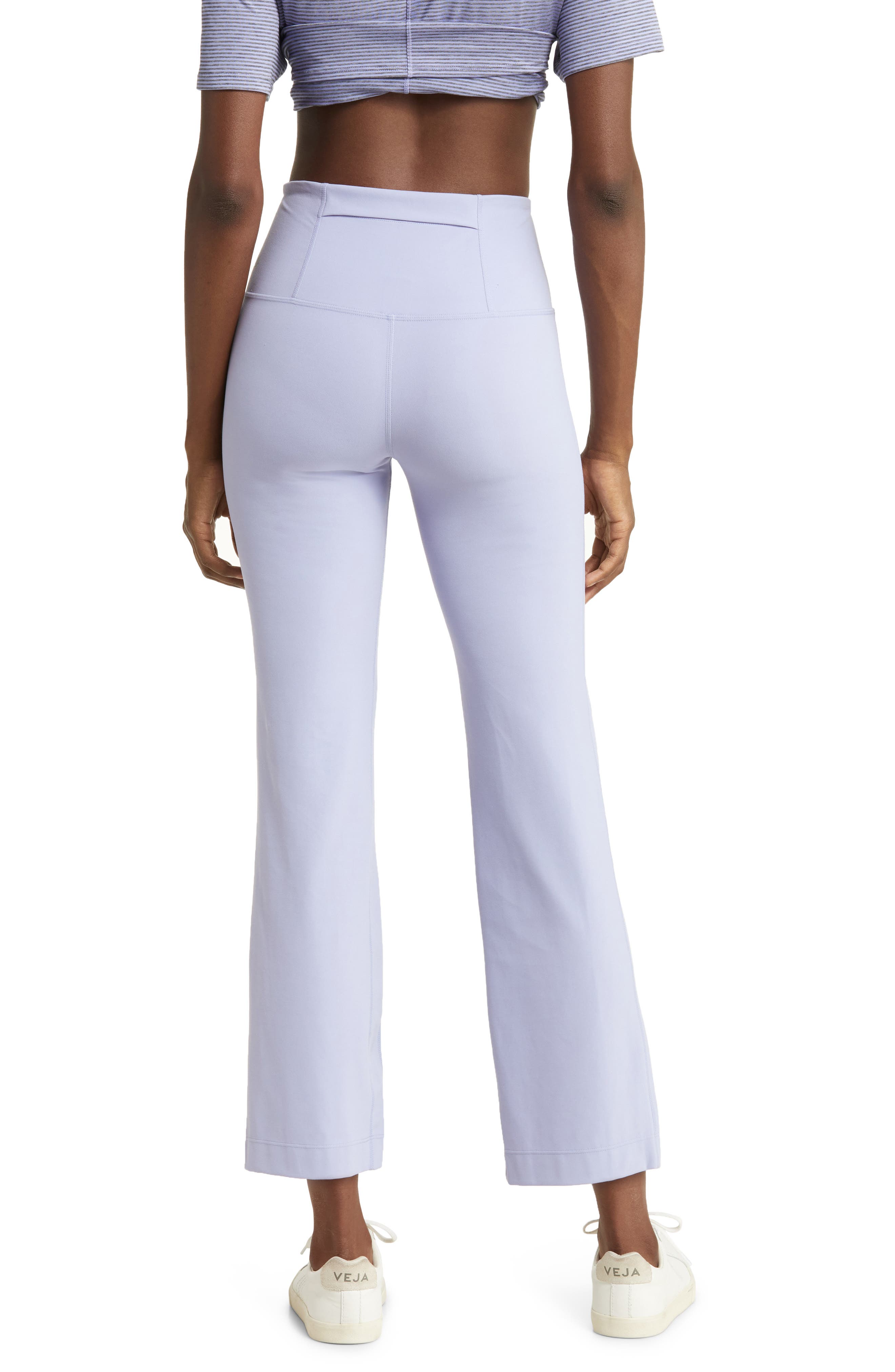 Zella Studio Luxe High Waist Flare Ankle Pants Nordstrom