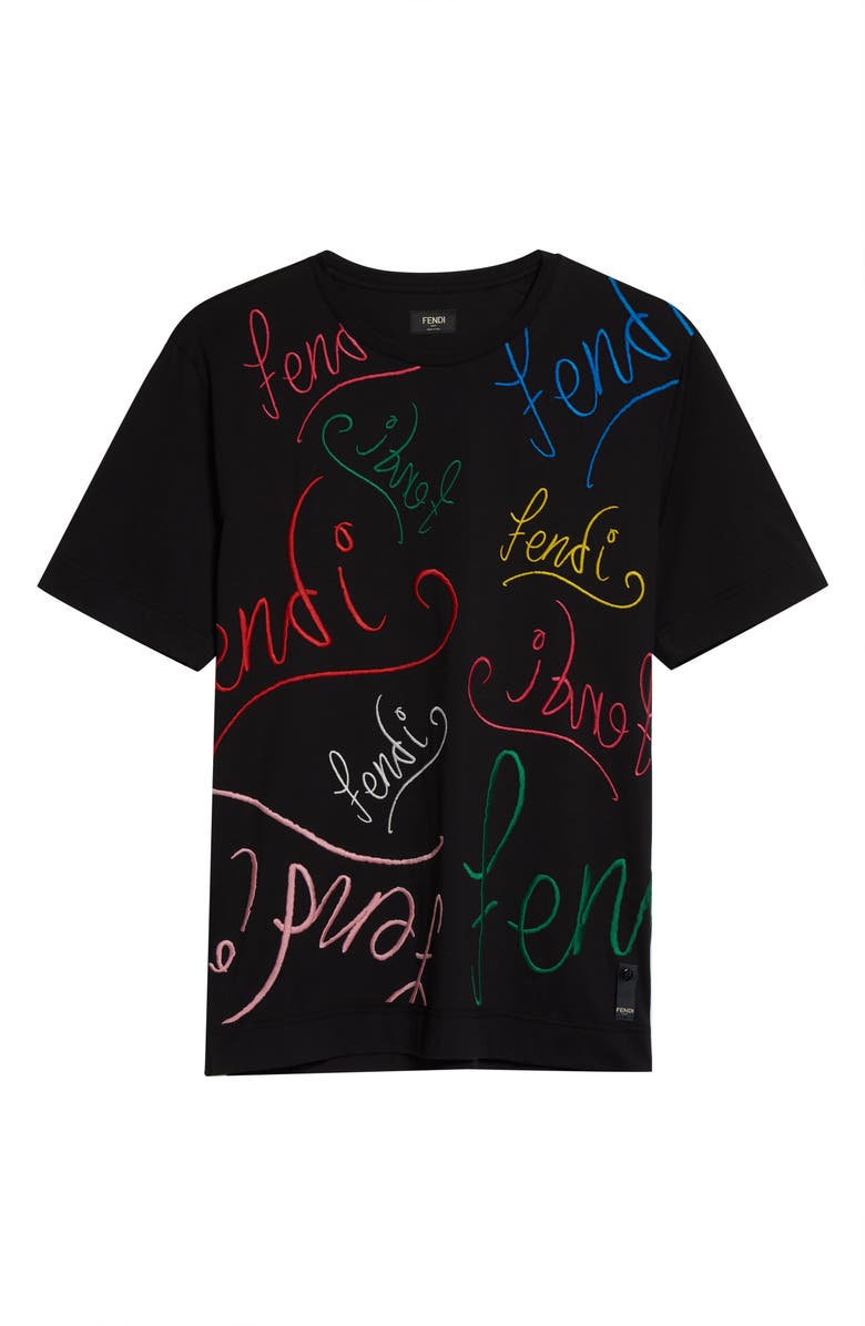 x Noel Fielding Script Embroidered Cotton T-Shirt x Noel Fielding Script Embroidered Cotton T-Shirt