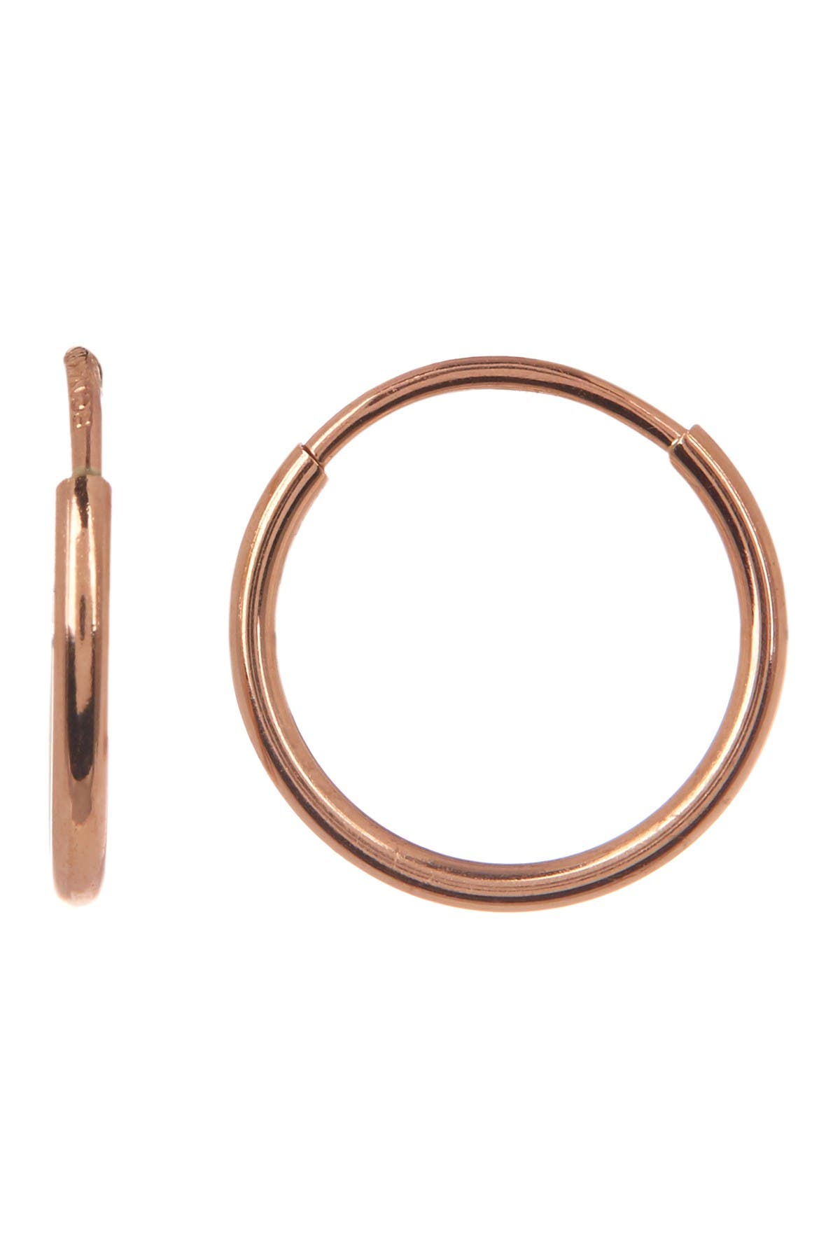 10mm rose gold hoop earrings