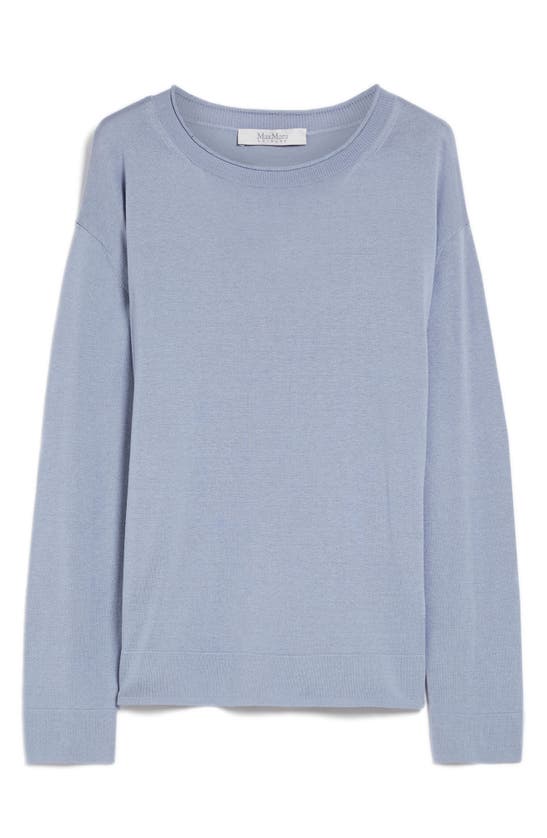 Max Mara Pensile Oversized Crewneck Sweater In Light Blue