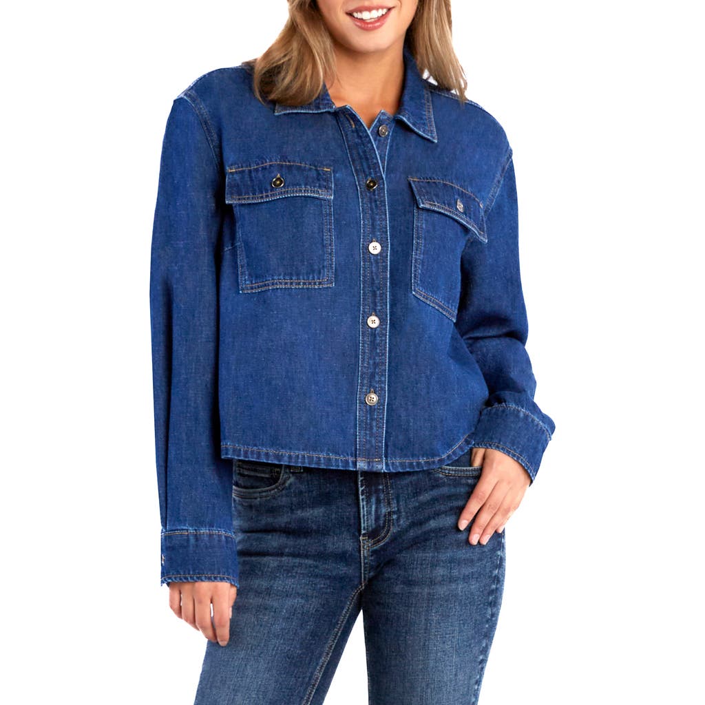 WASH LAB DENIM WASH LAB DENIM LILOU BOXY DENIM BUTTON-UP SHIRT
