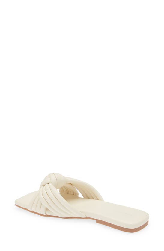 Shop Open Edit Lilah Knot Slide Sandal In Ivory Egret
