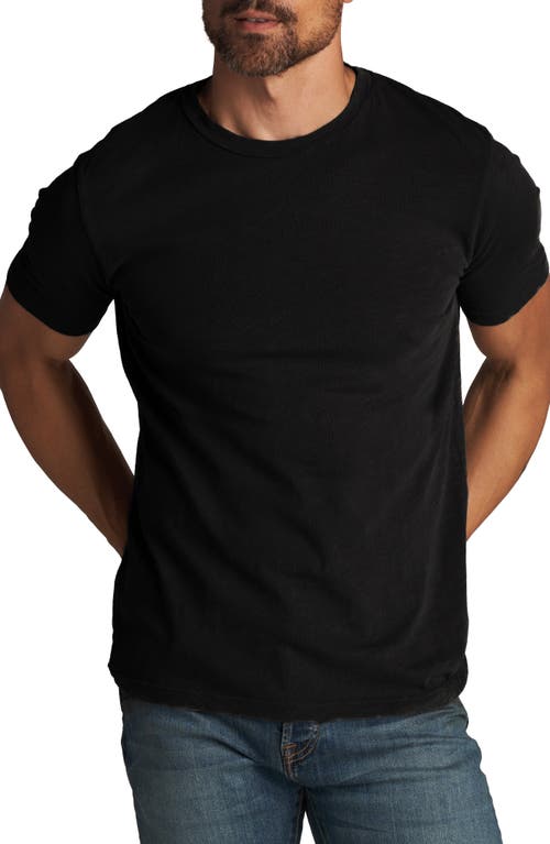 Men's Asher Standard Slub Cotton T-Shirt in Black