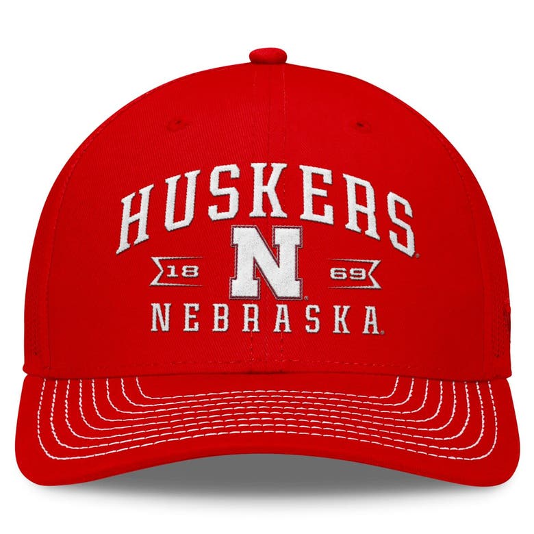 Shop Top Of The World Scarlet Nebraska Huskers Carson Trucker Adjustable Hat