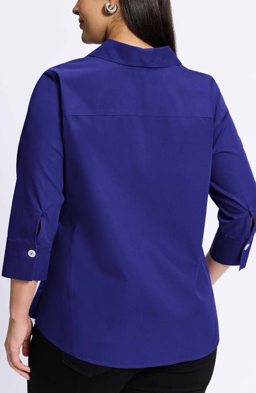 Shop Foxcroft Paityn Button-up Shirt In Majestic Blue