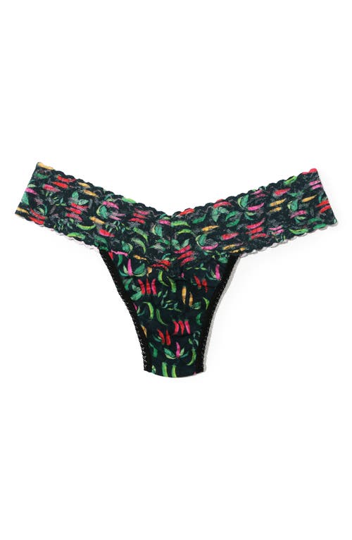 Hanky Panky Printed Signature Lace Low Rise Thong In Extra Spice