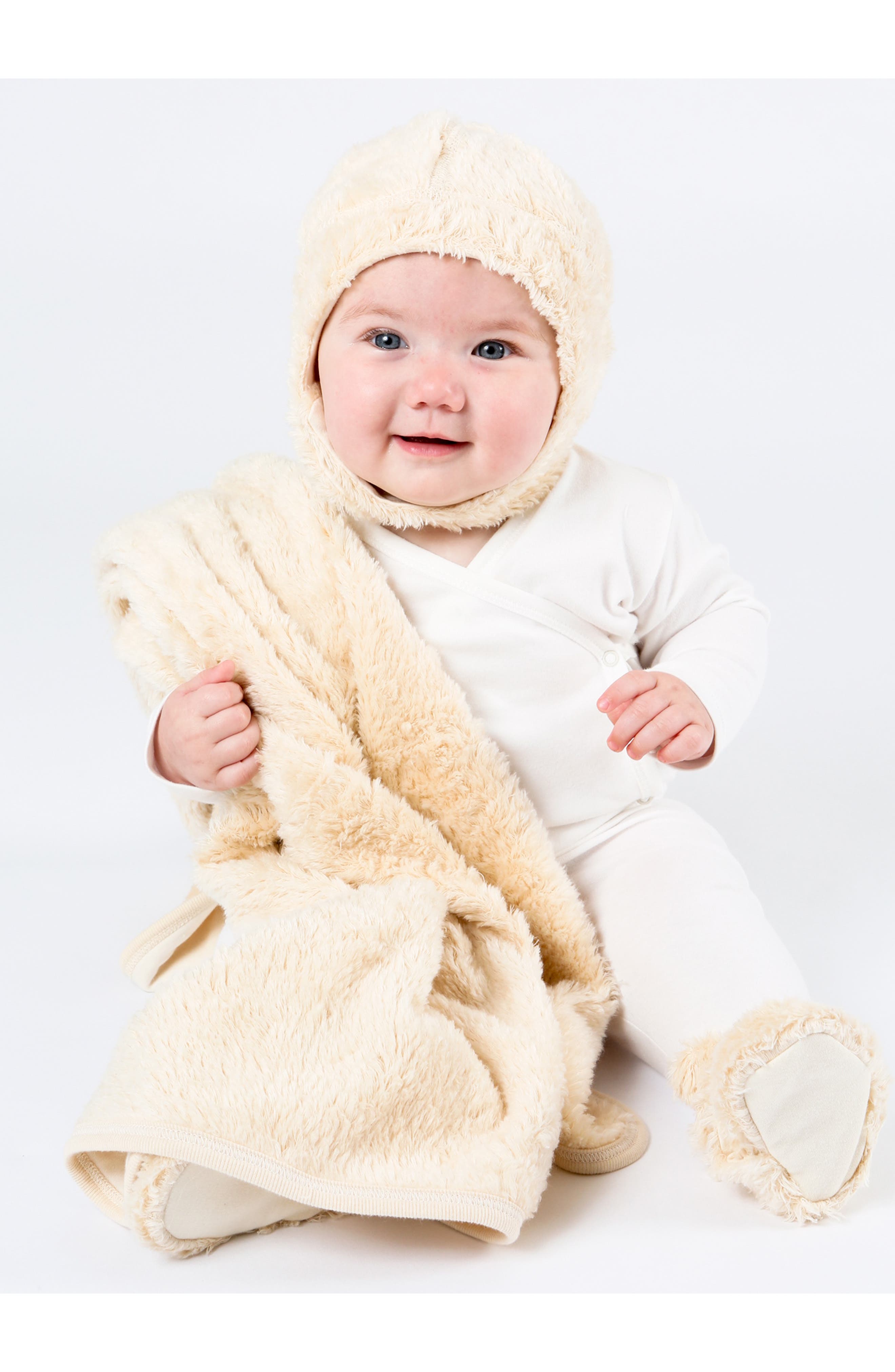 Under the Nile Organic Cotton Faux Fur Swaddle Blanket Nordstrom