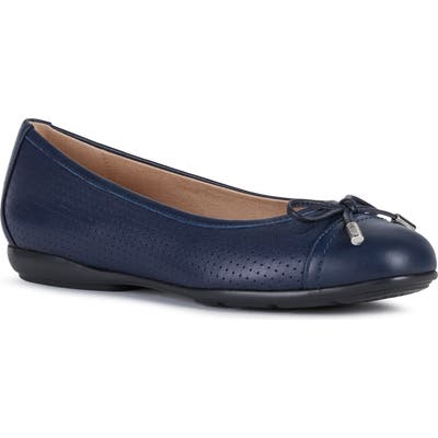 Geox Annytah Cap Toe Flat, Blue