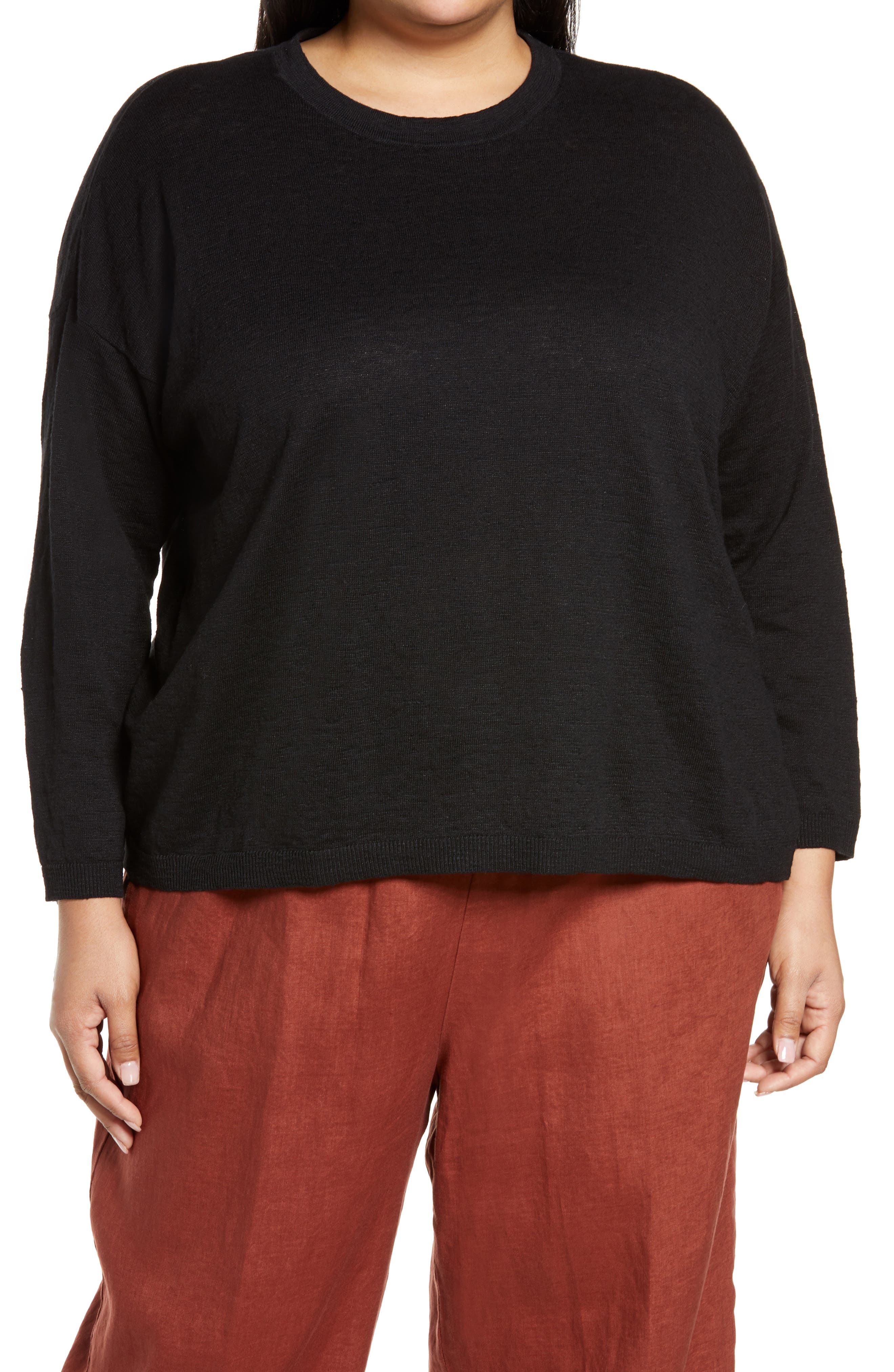 plus size round neck sweaters
