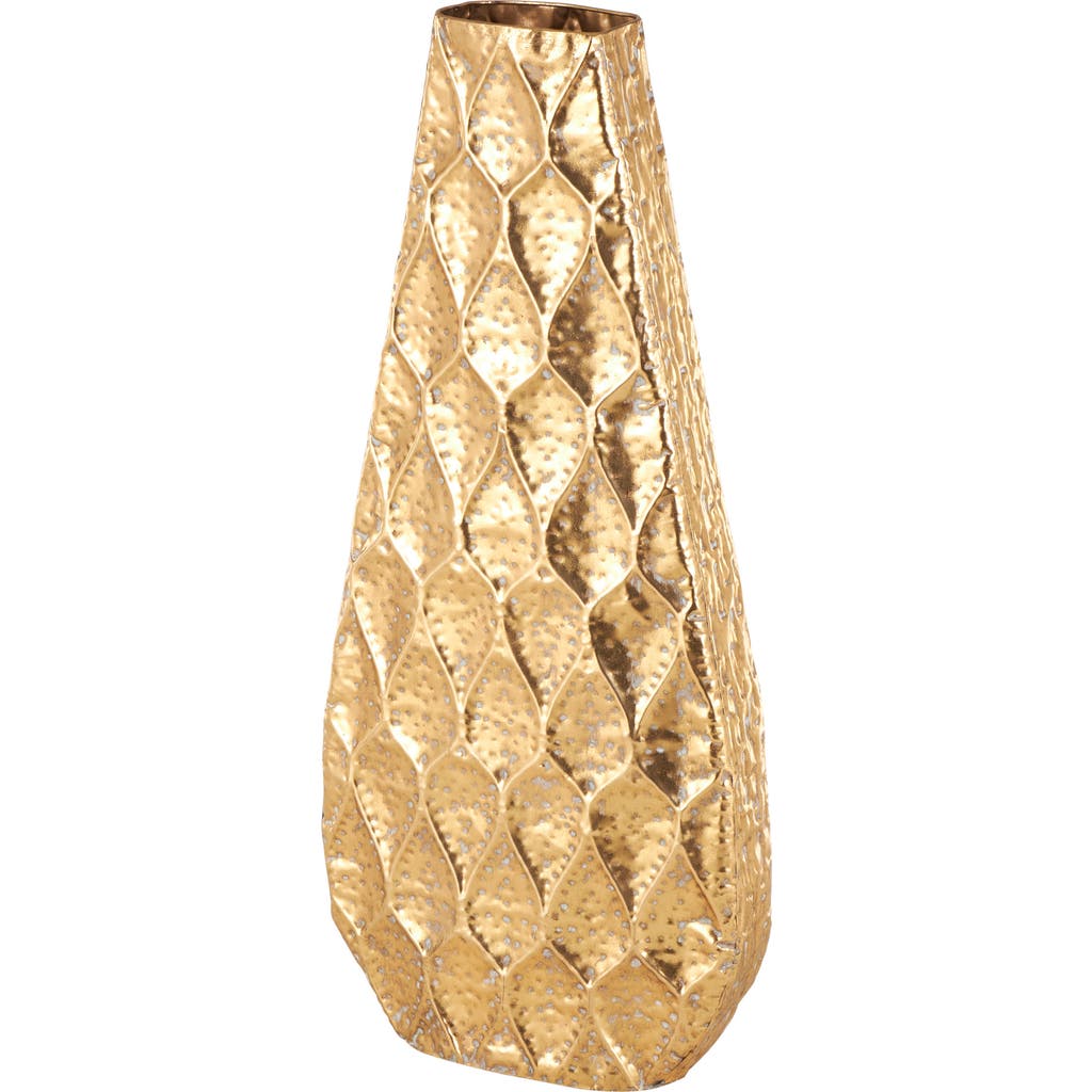 Vivian Lune Home Metal Vase In Gold