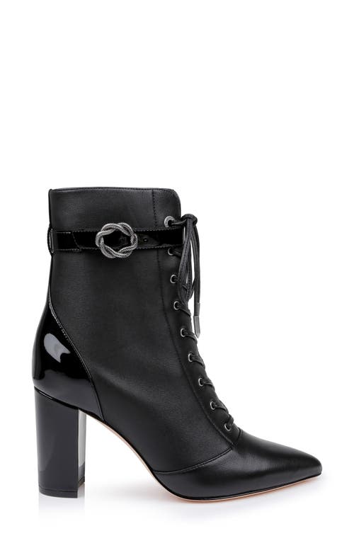 Shop L Agence L'agence Elegante Pointed Toe Bootie In Black Leather