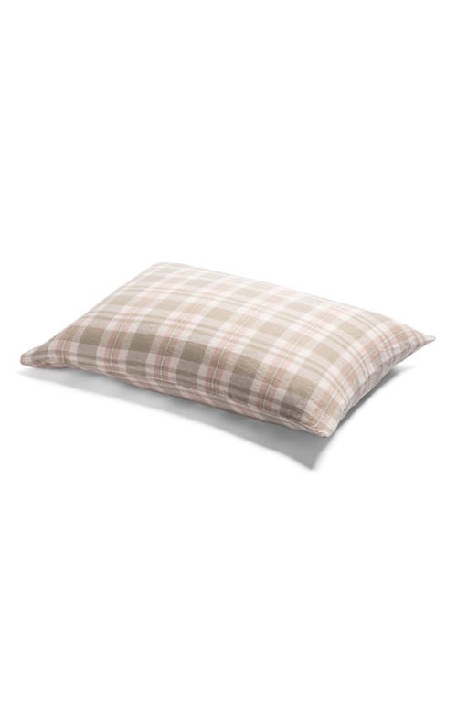 PIGLET IN BED Set of 2 Check Linen Pillowcases in Taupe Check at Nordstrom