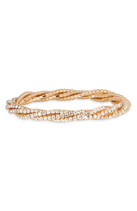 Twisted Crystal Stretch Bracelet