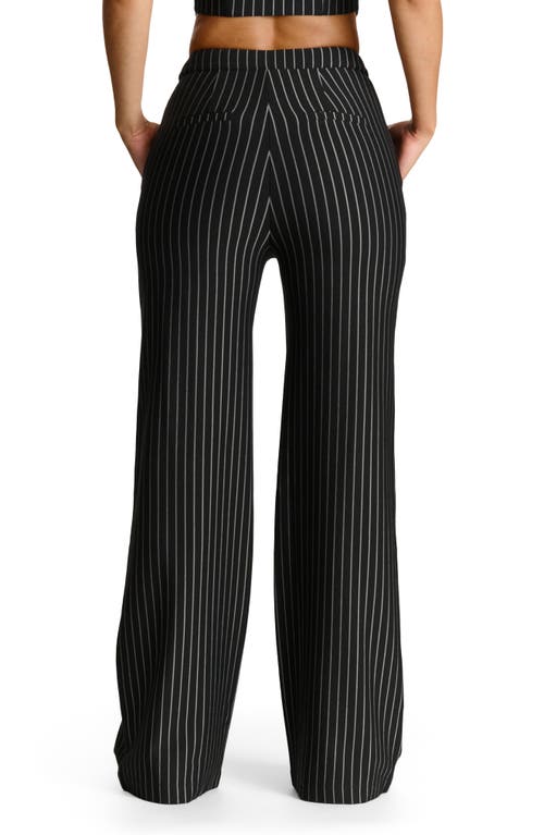 N BY NAKED WARDROBE N BY NAKED WARDROBE PINSTRIPE WIDE LEG PANTS