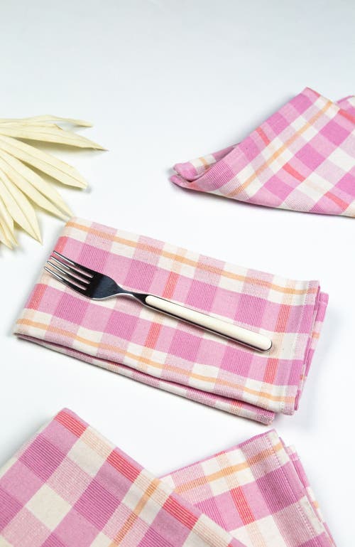 Archive New York Abigail Napkins, Set Of 4 In Pink