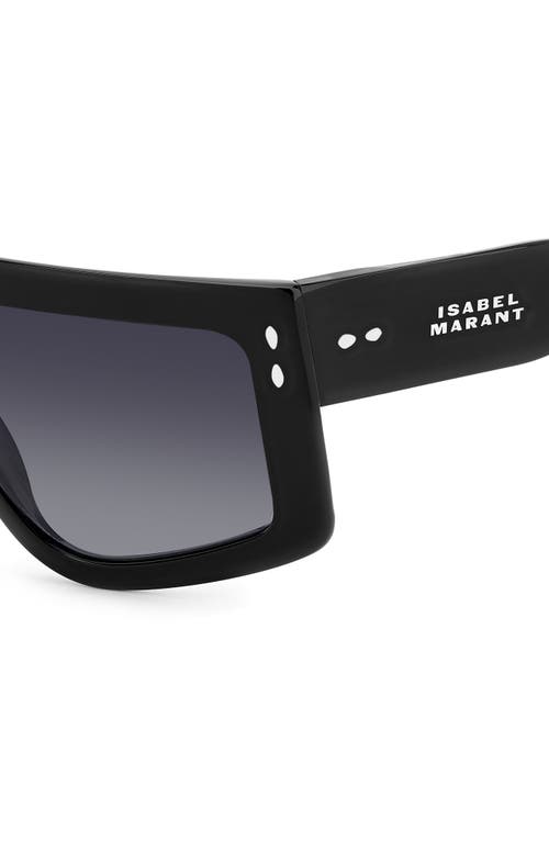 Shop Isabel Marant 99mm Gradient Flat Top Sunglasses In Black/grey Shaded