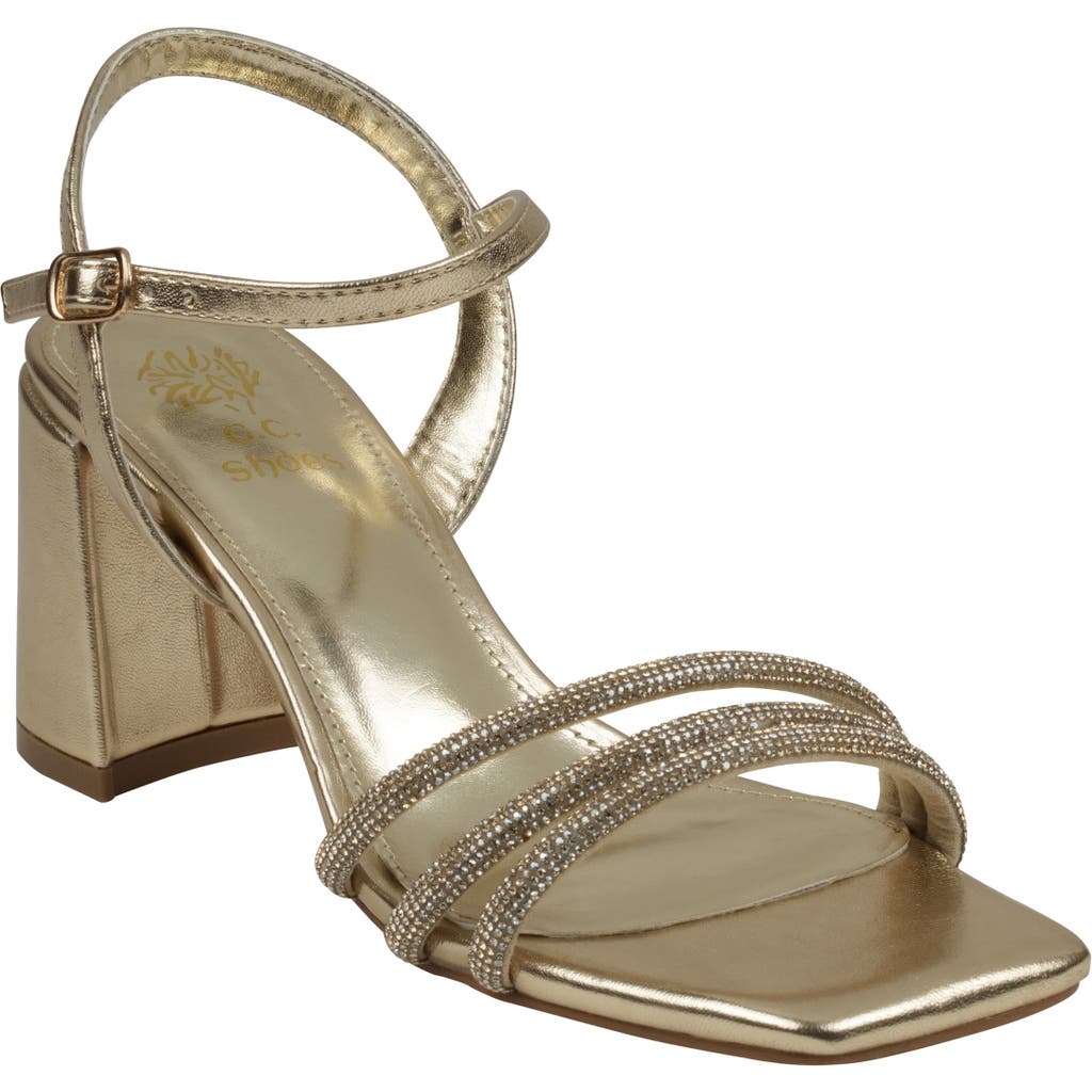 Good Choice New York Tyra Ankle Strap Sandal In Gold