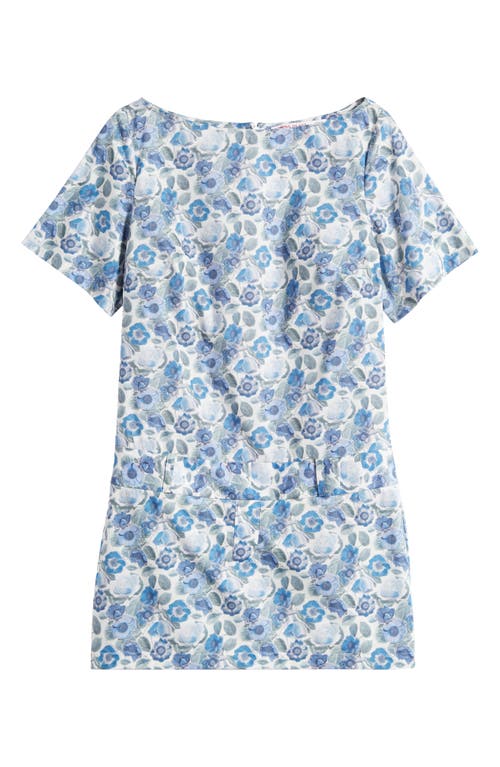 Coming Of Age X Heidi Rose Print Drop Waist Minidress In Heidi Rose Blue