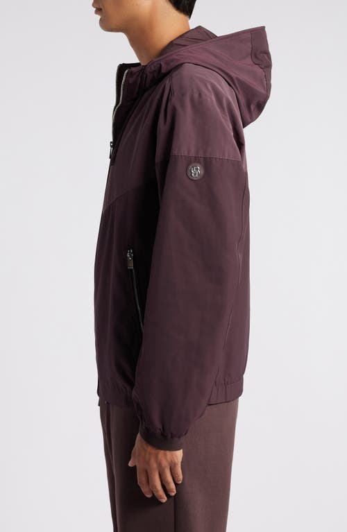Hugo Boss Boss Cireno Hooded Jacket In Burgundy